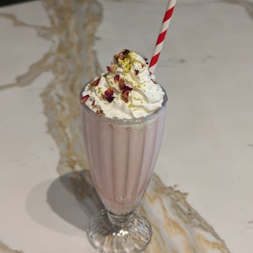 Strawberry Rose Shake.