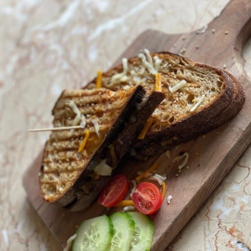 Grilled Cheese - American and Mozzarella.