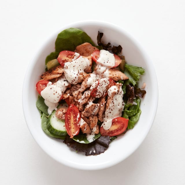 Signature Chicken Shawarma Salad.