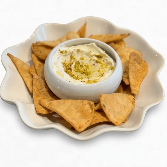Labneh with Pita Chips.
