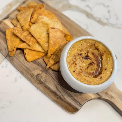 Hummus with Pita Chips.