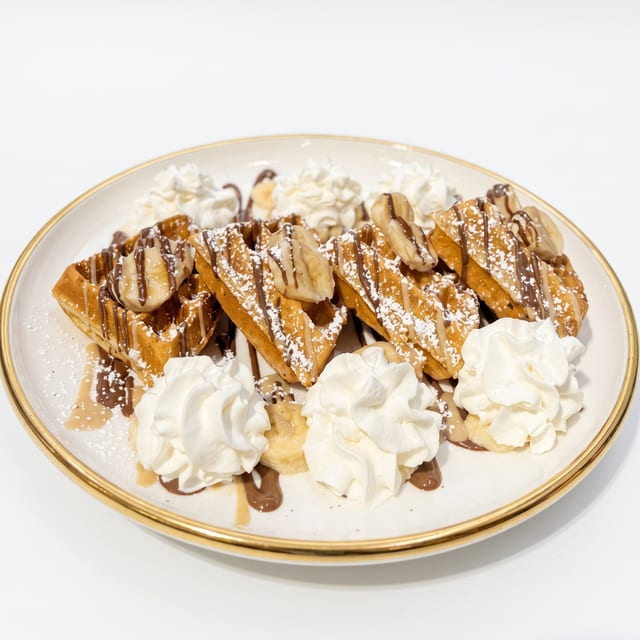Banana Tahini Waffle.